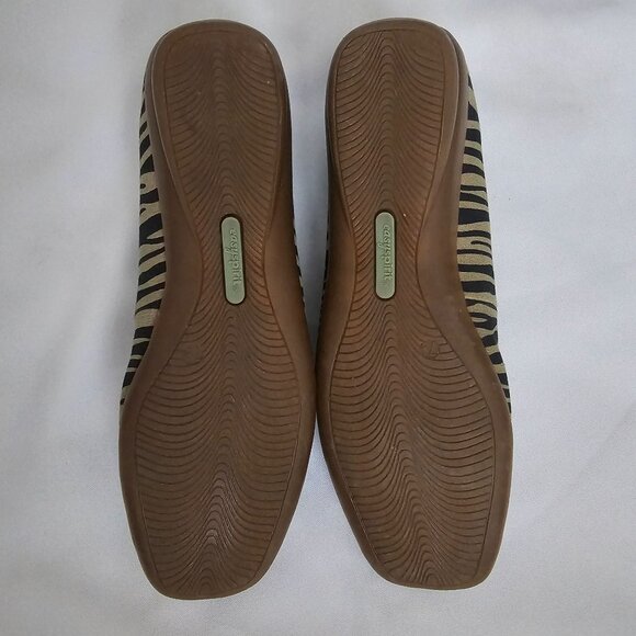 Easy Spirit Allindat Zebra Print Square Toe Slip On Flats Women's Size 7 ½N - Picture 10 of 11